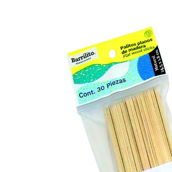 PALITOS PLANOS MAD. NAT. 145X18MM BARR PM004 BOL.C302472